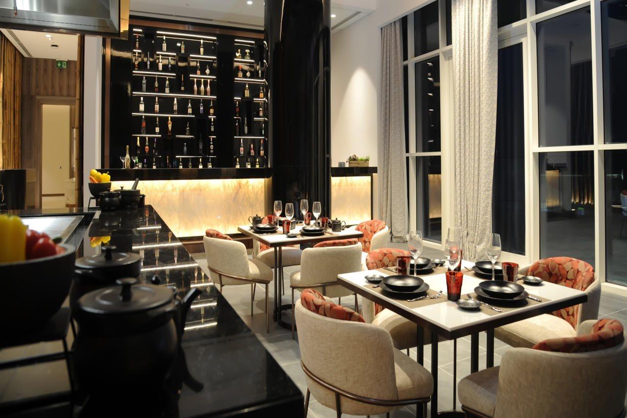 Royal M Al Aqah Beach Resort By Gewan Ngoại thất bức ảnh The interior of the restaurant